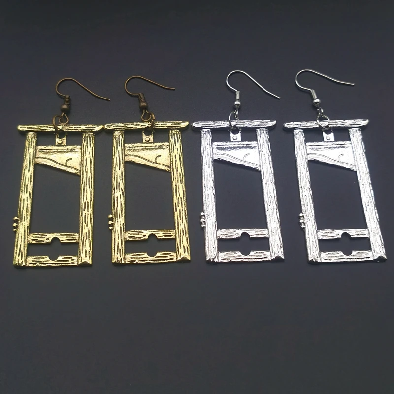 

Large Size Gothic Guillotine Earrings, Black, Gothic Personalizeds Earring Gift, Witch Ladies Exquisite Earrings