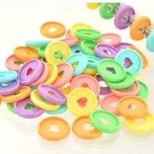 Classeur à anneaux en forme de cœur solide de 28mm, 50/100 pièces, Diy, feuille libre, pour carnet de notes, Scrapbooking, planificateur, disques A20 S18