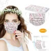 10/20/30/50pcs Flower Print Mask Adult Disposable Face Masks Mascarillas Spring Floral Masque Unisex 3-Layer Face Masks Маска 2