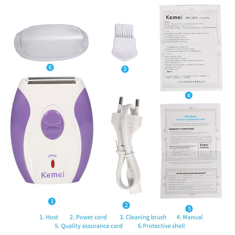 Kemei 280R перезаряжаемый женский эпилятор электробритва бритва шерсть депилятор