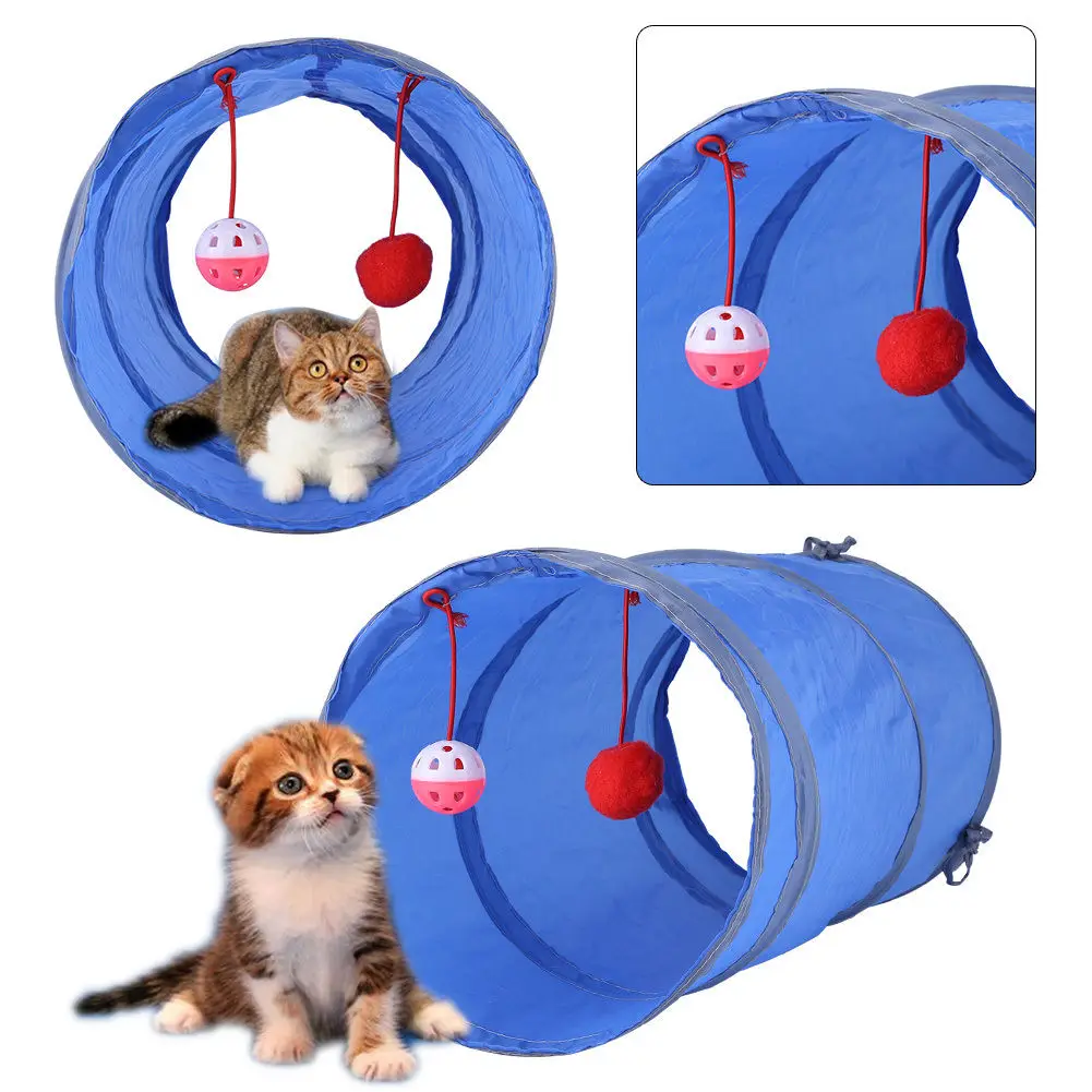 47*25 см кошка котенок туннель игрушки игральные трубки с колокольчиком и плюшевый мяч