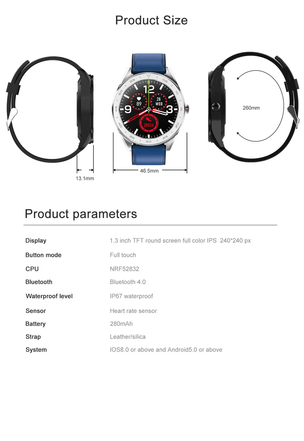 Умные часы для мужчин Smartwatch Android Смарт Браслет трекер напоминание о частоте пульса трекер Bluetooth спортивные часы