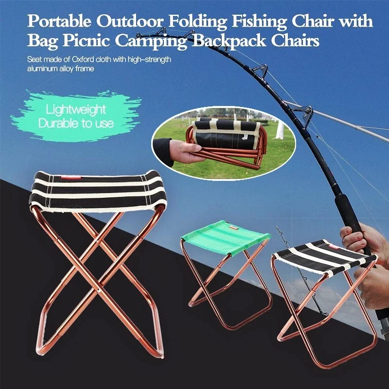 

Outdoor Portable Folding Fishing Beach Chair with Bag Picnic Camping Backpack Travel Chairs
