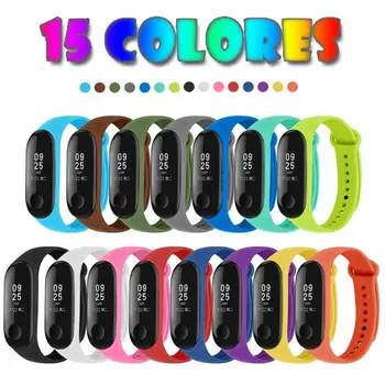 

15pcs Straps for Xiao mi Mi Band 3 / Mi Smart Band 4 Bracelets Silicone Watch Band Replacement 15 colors