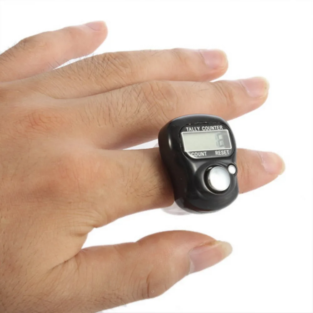 

1pc Finger Tally Counter Finger Clicker Mini 5 Digit LCD Electronic Digital Golf Sports Hand Held Ring Tally Counter