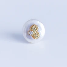 Vanssey модные ювелирные изделия цветок ромашки из натурального барочного жемчуга кубического циркония серьги гвоздики вечерние аксессуары для женщин Новинка