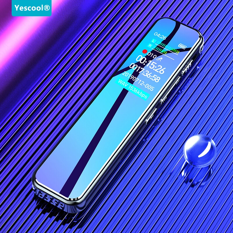 Yescool A20 Mini Long Time Dictaphone Variable Speed Playback MP3 Music Player Meeting Covert Recording Voice-activate Recorder
