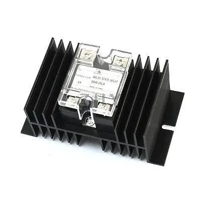 

4-20mA to AC 28-280V 25A One Phase Aluminum Heat Sink Solid State Relay Black