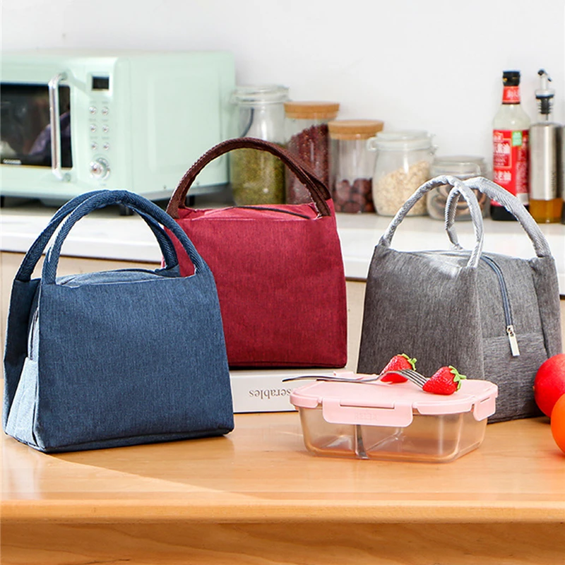 

Изоляционный тканевый Ланч-бокс из ткани Оксфорд, сумка для пикника, еды, бенто, термосумки, контейнер для хранения, сумка для женщин, студен...