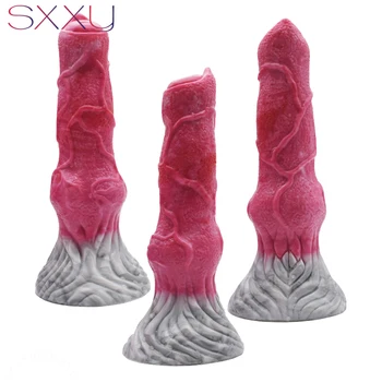 SXXY Fantasy Monster Knot Dildo with Suction Cup for Women Masturbate Vagina Penetrator Anal Massage Butt Plug Intimate Sex Toys 3