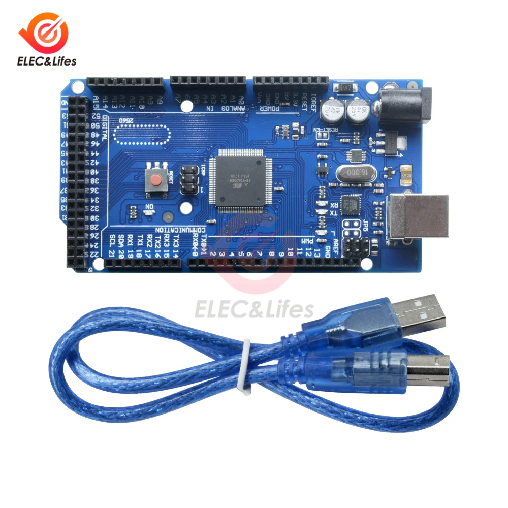 MEGA2560 MEGA 2560 R3 ATmega2560-16AU CH340G AVR USB макетная плата MEGA2560 для arduino WiFi esp8266