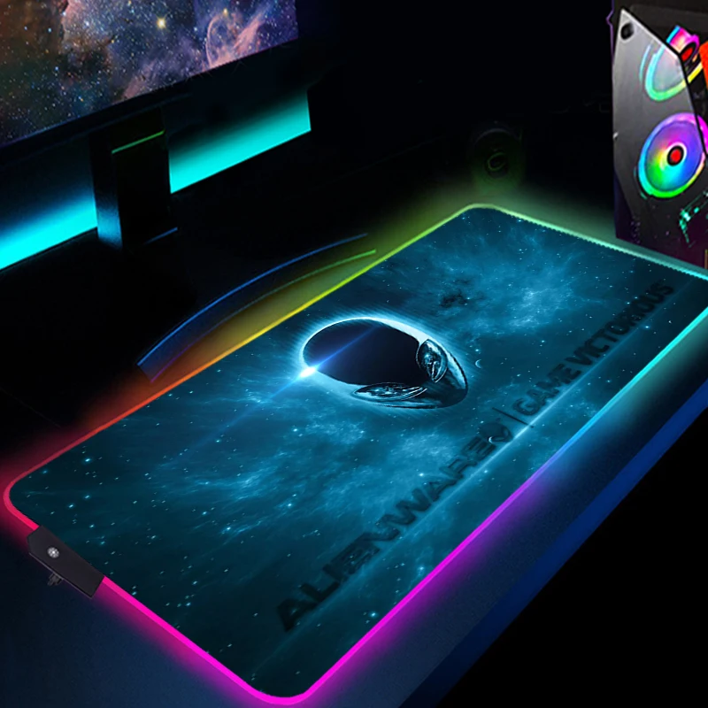 Mousepad Rgb 900x400 Led Gamer Mouse Pad Alienware Rubber Extended
