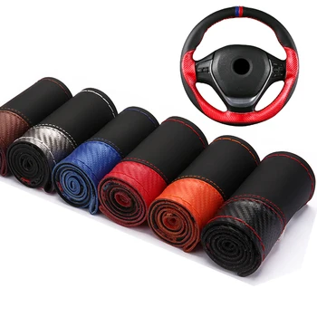 

Flash mat Car steering wheel cover for Mini Cooper R52 R53 R56 R57 R58 F55 F56 F57 Countryman R60 F60 Mini One Car Accessorie