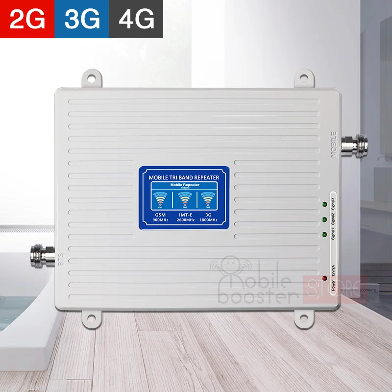 2g 4g повторитель сигнала Tri двух Диапазонный усилитель сигнала 900 1800 2600 gsm umts lte/dcs сотового телефона ретранслятор сигнала мобильного набор усилителей Band 3+ регулируемый ремень 7
