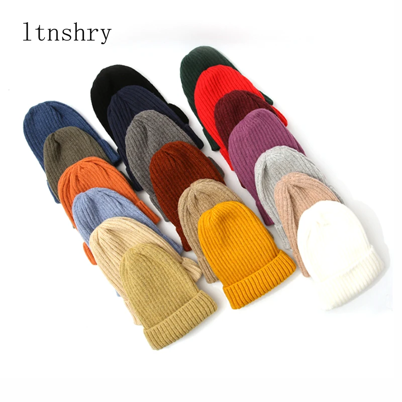 Womens Beanie Hat Autumn Women Wool Knit Beanie Hat Cuff Watch Cap for Girls Spring Skull Hats for Female knitted hat knitted cap knitted beanie embroidered beanies skullies beanies cotton beanie fashion beanies