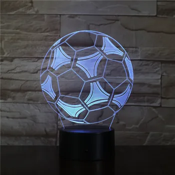 

Soccer Fan Soccer Ball 3D Lamp 7 Color Led Night Lamps For Kids Touch Led Usb Table Lampara Lampe Baby Nightlight