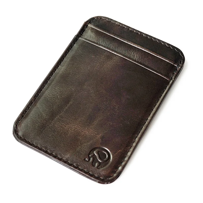 Genuine Leather Slim Card Holder Wallet