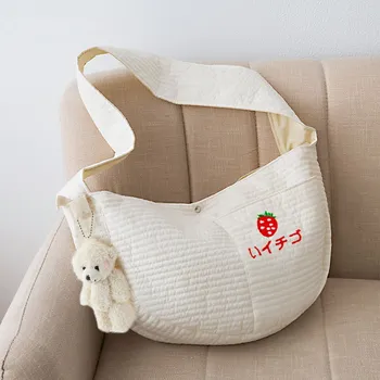 Handmade Pet Dog Puppy Kitten Carrier Outdoor Travel Handbag Canvas Single Shoulder Cat Bag Sling Comfort Tote Bag Breathable 5