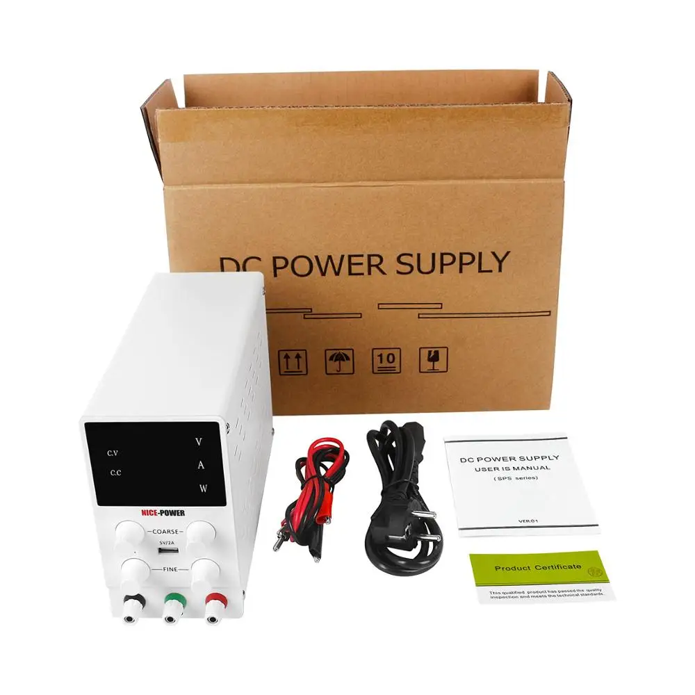 BLAUBUCHT 30V 10A DC Switching Lab Adjustable Power Supply Laboratory Bench Source Digital Current Stabilizer EU US AU UK 220 V-4