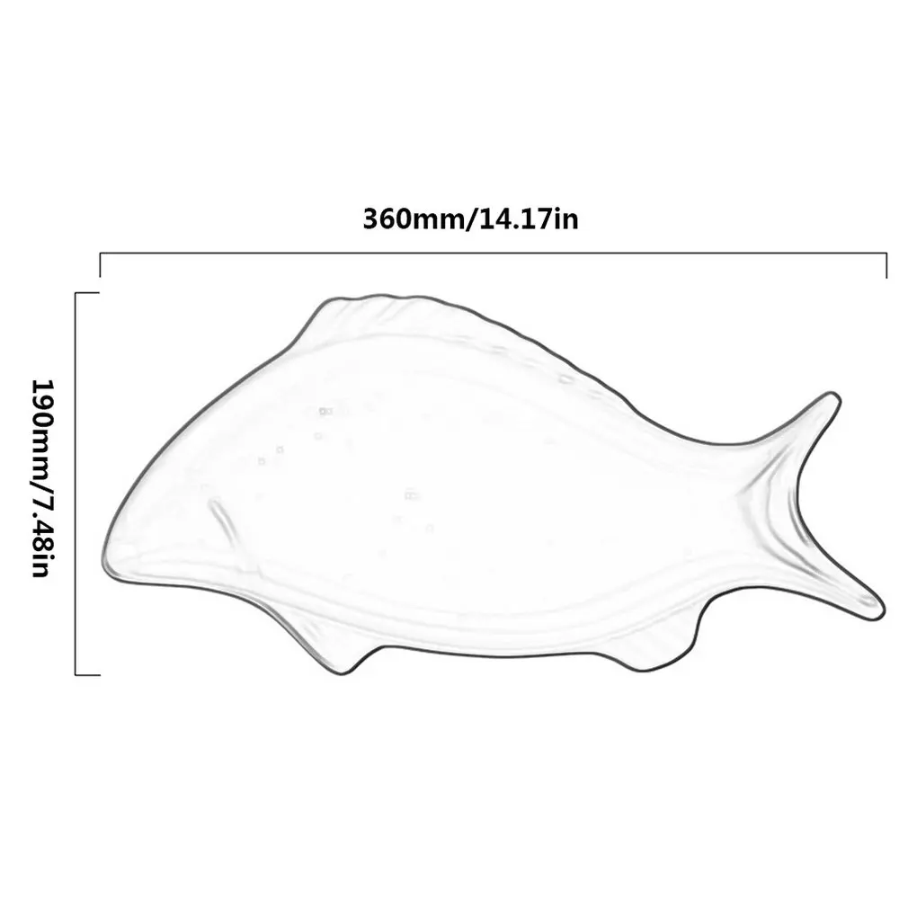 Creative Fish-Shaped Plate Household Tableware Steak Plate Ceramic Fish Plate Macarons Glaze Plate A