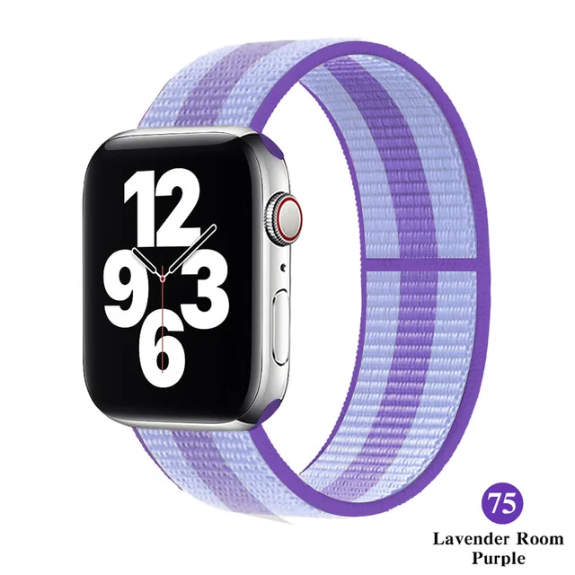 Nylon Strap for Apple watch series 7 band 41mm 44mm 40mm 42mm 38mm smartwatch wristband belt sport loop bracelets iWatch 3456 se 75