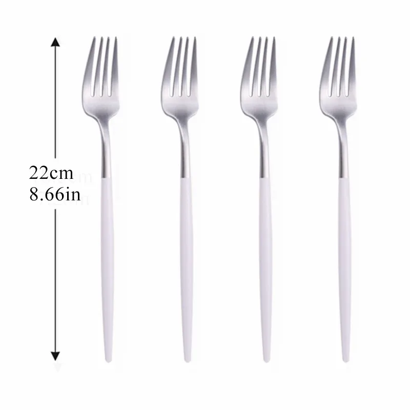 Золотые столовые приборы из нержавеющей стали вилки ножи ложки домашняя