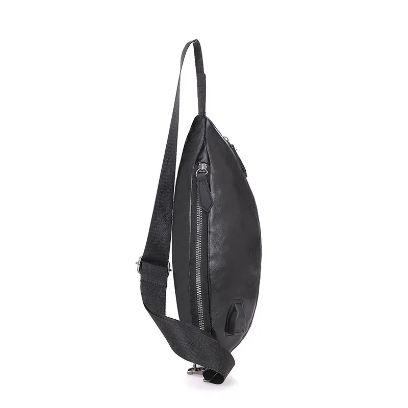 Водонепроницаемая сумка для груди, многофункциональная сумка из искусственной кожи, модная уличная сумка для зарядки через usb