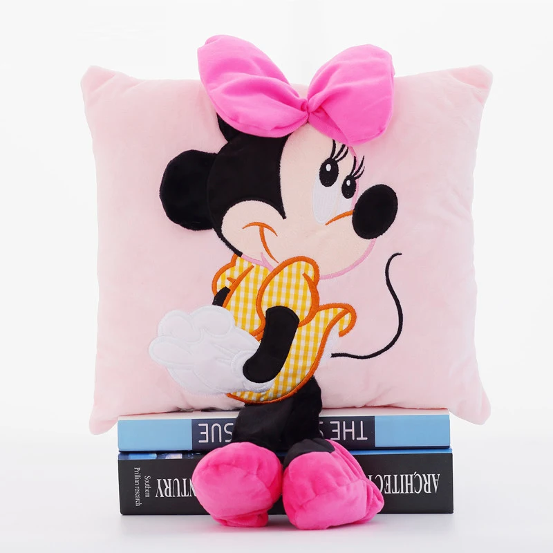 Disney Микки Маус и Минни плюшевая подушка мультфильм Микки Маус и Минни Автомобильная подушка, подушка для дивана Рождественский подарок для детей