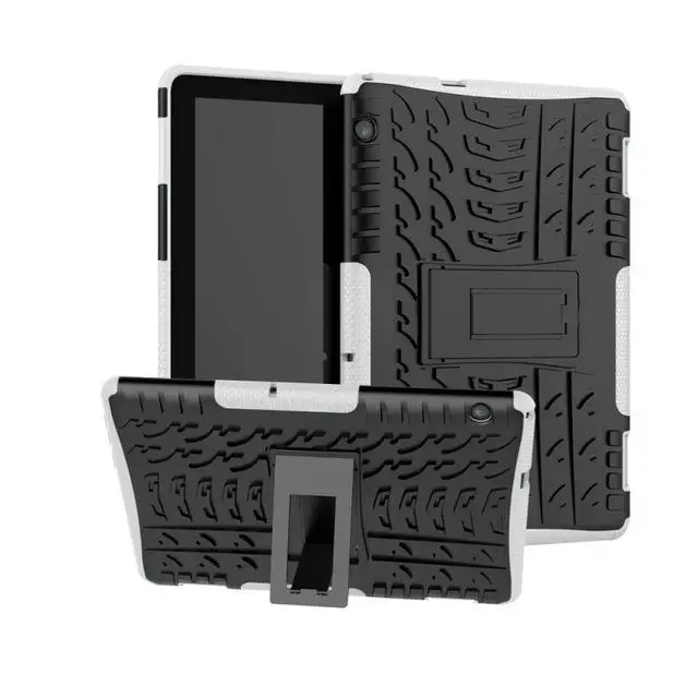 Экологичный силиконовый чехол для планшета+ ПК для huawei MediaPad T5 10 10,1 AGS2-W09 AGS2-L09 AGS2-L03 чехол для AGS2-W19 - Цвет: Белый