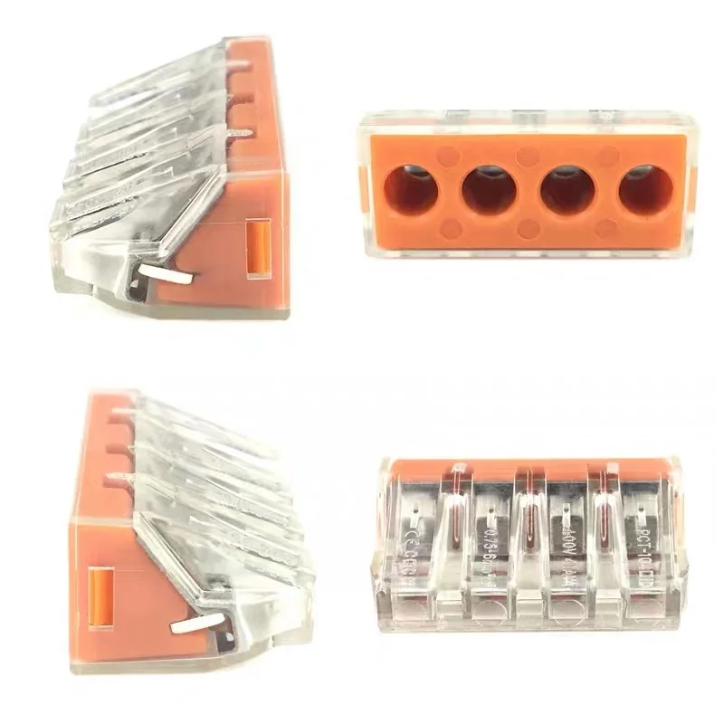 10 шт. PCT-104D-104-102-108Universal компактный проводной разъем 2-8 pin проводник клеммный блок с рычагом 0,75-mm m2 - Цвет: 10PCS PCT 104D