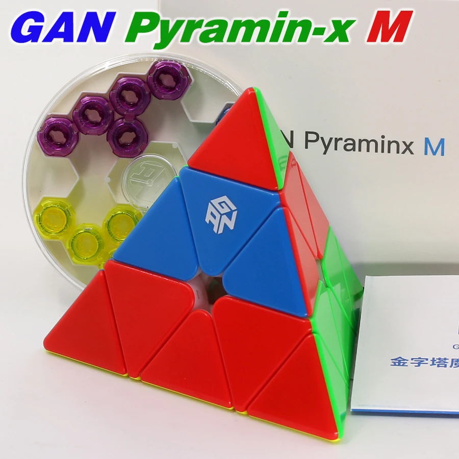 

GAN magic cube GAN Pyramid 3x3x3 Magnetic Enhanced Core Positioning Magnet Stickerless Triangle 4 Faces porfessional speed cubes
