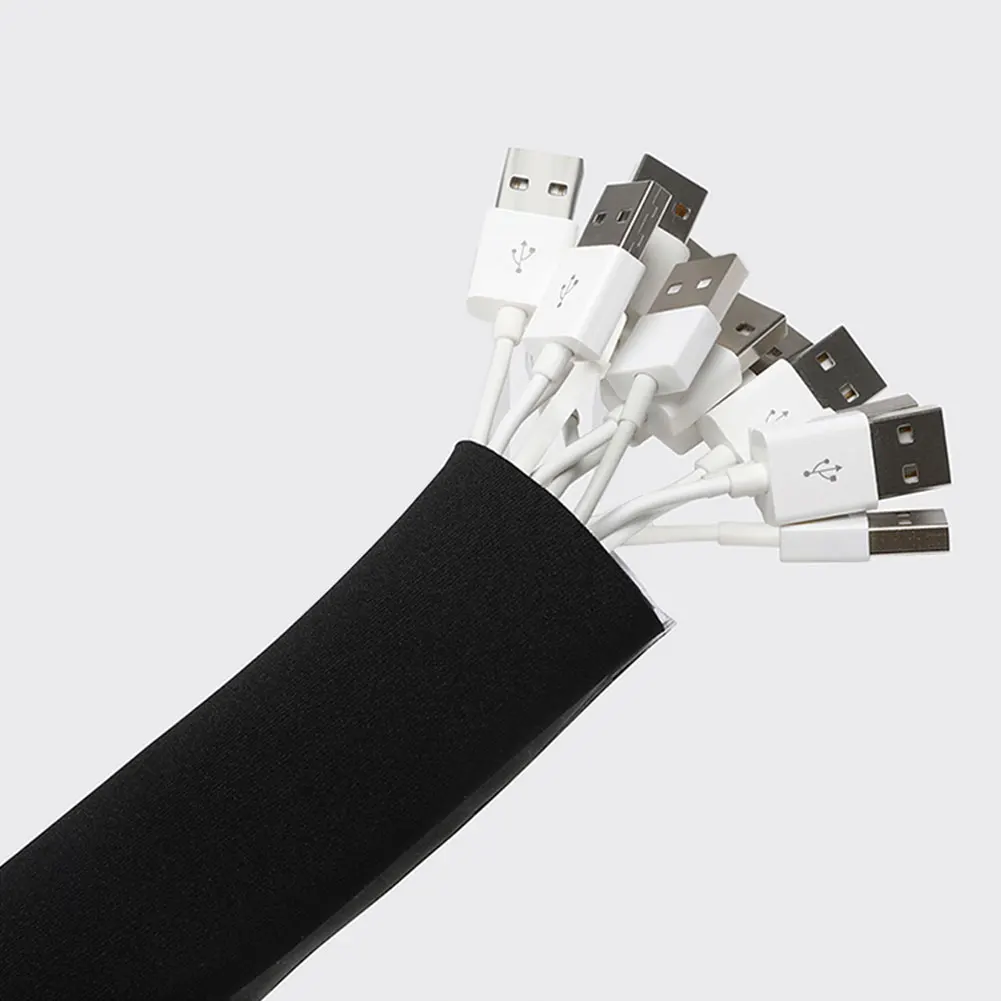

Home Cinema Data Wire Sleeves Tidy Neoprene Magic Sticker Adjustable Universal Organiser Protective Cable Tube Computer Durable