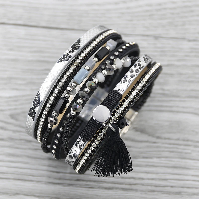 Waliicorners bohemia beads bracelets wide bracelet & Bangle Vintage Leather Bracelet 12 Had3faa9adcd64feaa2cf9b90dc2db61bO