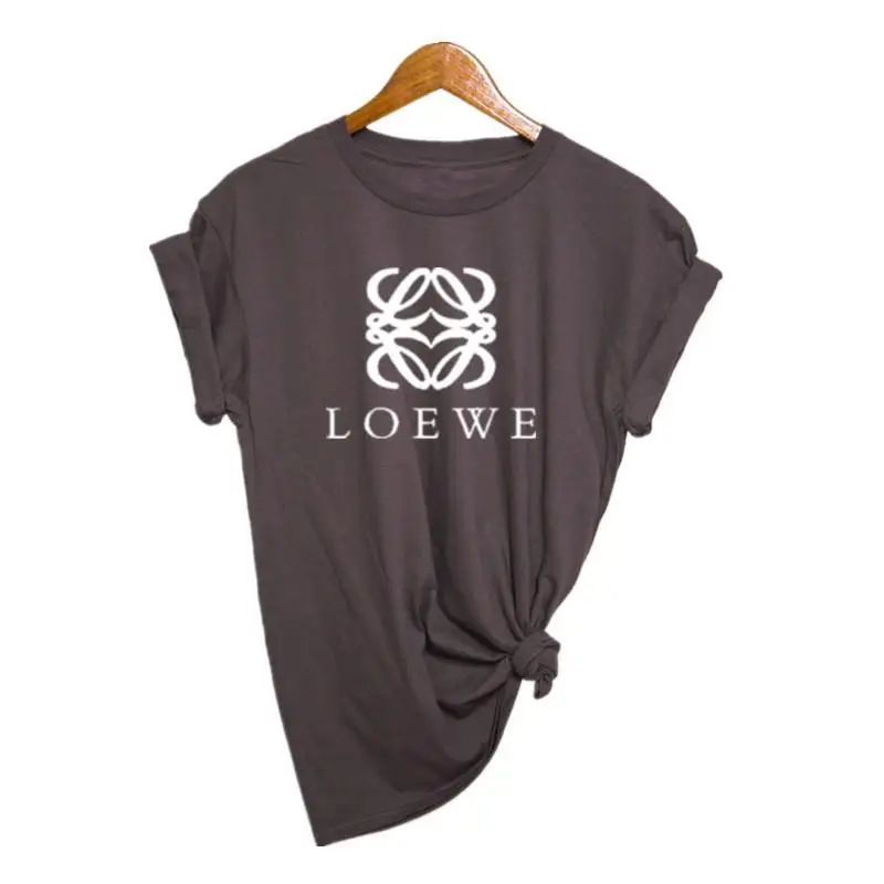 Новинка Harajuku LOEWE Брендовые женские футболки с принтом повседневные футболки летние женские футболки с коротким рукавом женская одежда