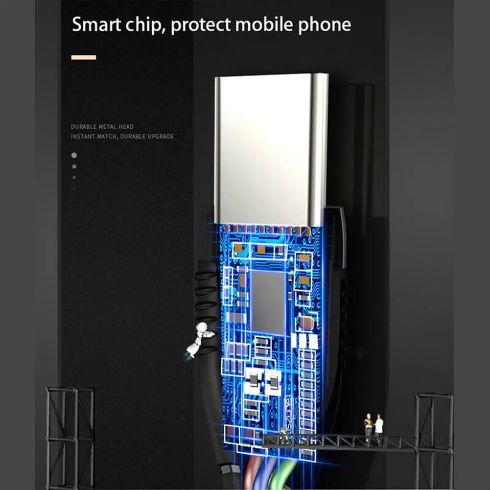 5A светодиодный тканевый usb-кабель для зарядки и передачи данных для huawei P20 Pro pocophone mate 9 10 Pro
