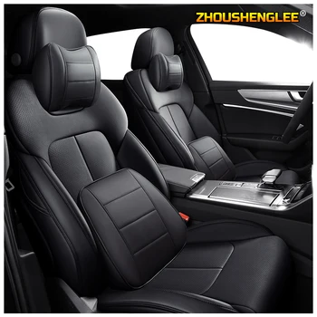

ZHOUSHENGLEE Custom leather car seat cover For JEEP Compass Wrangler Patriot Cherokee Grand Cherokee Commander Renegade seat car