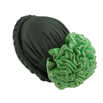 

For Women Hot Sale Big Flower Hat Hair Accessories Muslim Headscarf Hijab Chemotherapy Cap Colorful Headwear Headband Fashion