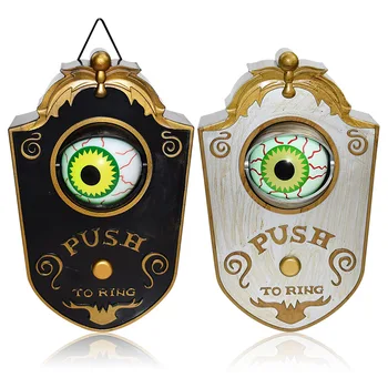 

Halloween Haunted House Doorbell Decoration Ghost's Day Glowing Hanging Piece Doorbell Eyeball bell decor