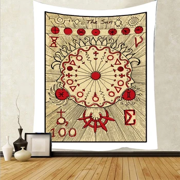 

Tarot Tapestry Sun Divination Wall Hanging Mandala Tapestries Mysterious Home Decors Art Wall Wall Cloth Background Large Size
