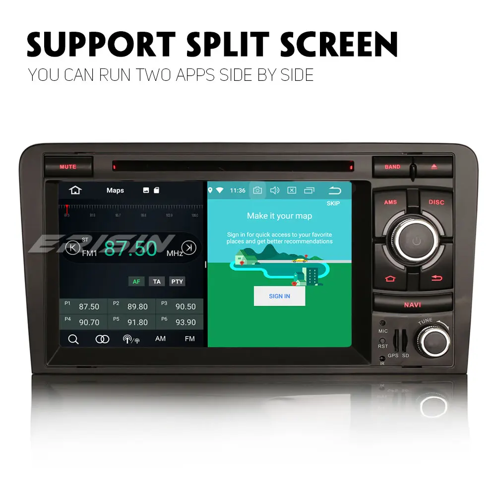 7737 Авторадио автомобильный dvd-плеер для AUDI A3 S3 RS3 RNSE-PU DAB+ Bluetooth OBD DVD Android 9,0 SatNav