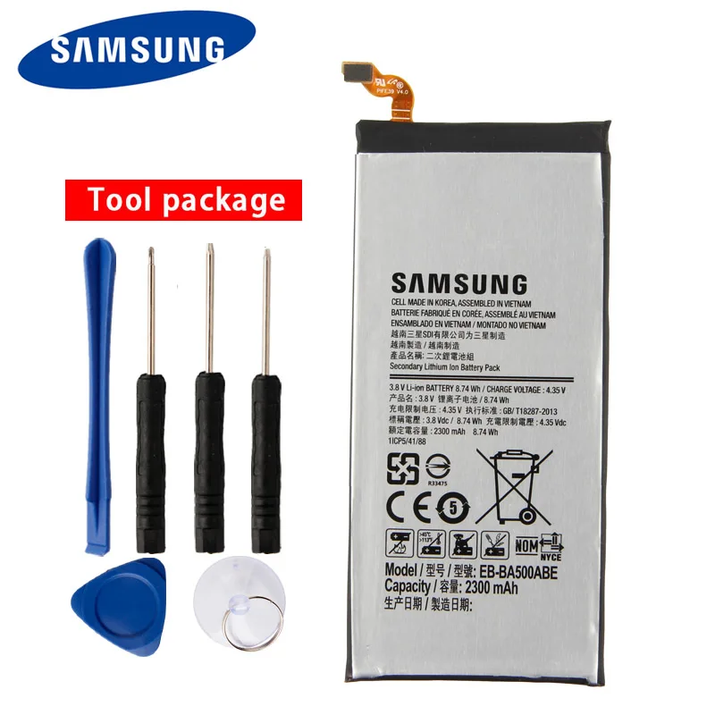 samsung высокого качества EB-BA500ABE батарея для samsung Galaxy A5 аутентичный телефон 2300mAh
