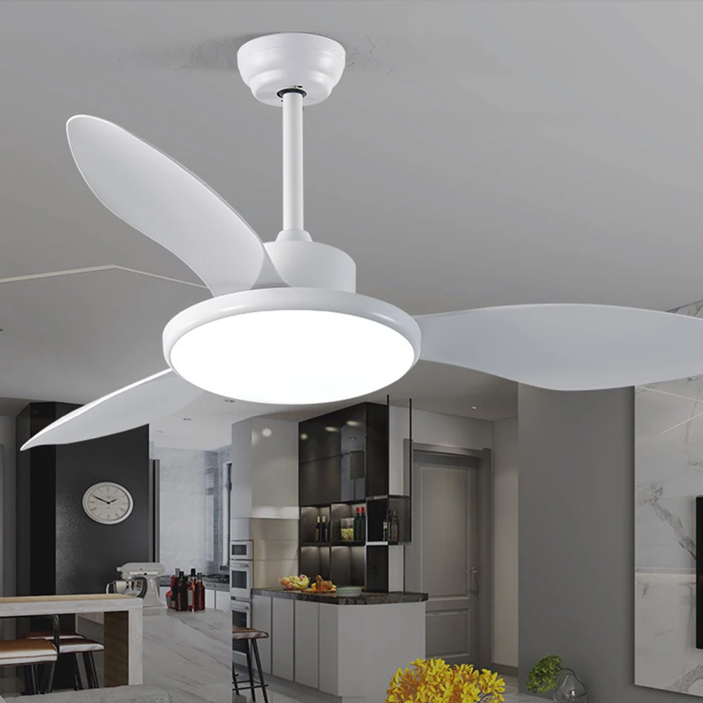 pendant lamp 48 дюймов 110 V-245 v потолочный вентилятор-люстра с светильник пульт дистанционного управления затемнения Декор Светильник ing для ресторана гостиная немой вентиляторы - Цвет лезвия: pendant lamp