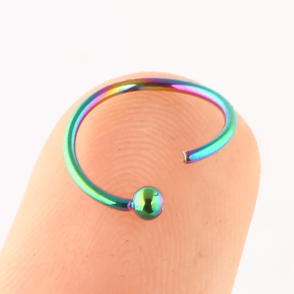 1-3PCS/Pack Surgical Steel Captive Bead Ring Ear Hoop Nose Ring Loop Ear Tragus Cartilalge Piercing Body Jewelry Earring