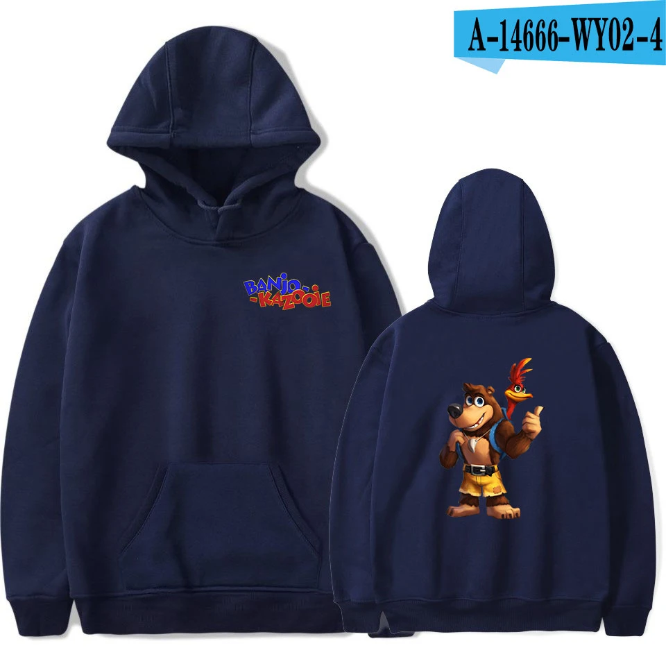 Новинка, Aikooki, Новое поступление, банджо, Kazooie, толстовки для мужчин/женщин, модные, повседневные, Харадзюку, аниме, худи, принт, банджо, Kazooie, мужские свитшоты - Цвет: Кораллово-Красный