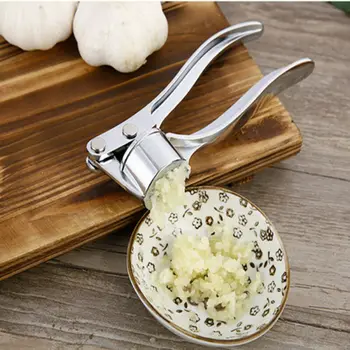 

Kitchen Stainless Steel Garlic Press Crusher Home Cooking Vegetables Ginger Squeezer Masher Handheld Ginger Garlic Mincer Tools