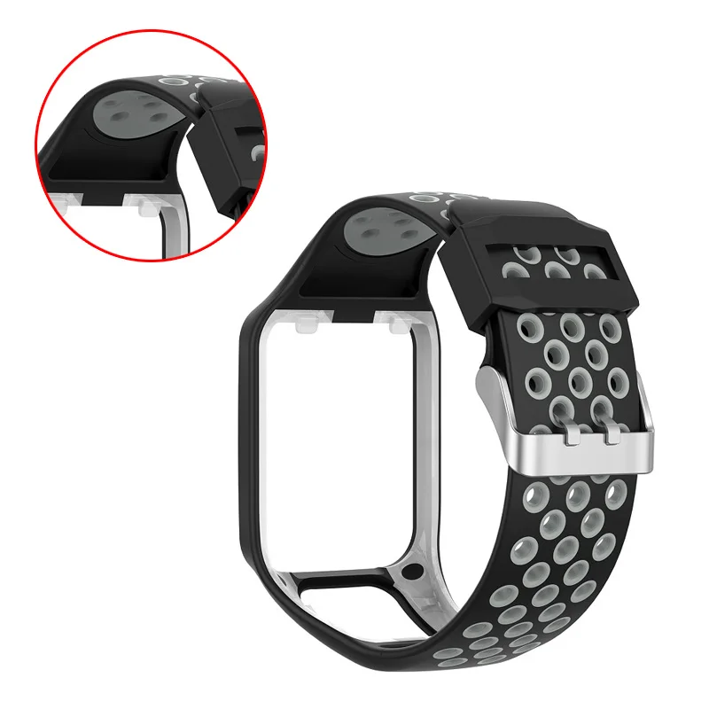 Silicone Watch Band Bracelet Strap for TomTom Runner 2/3 Smartwatch Accessories Watch Strap Wristband