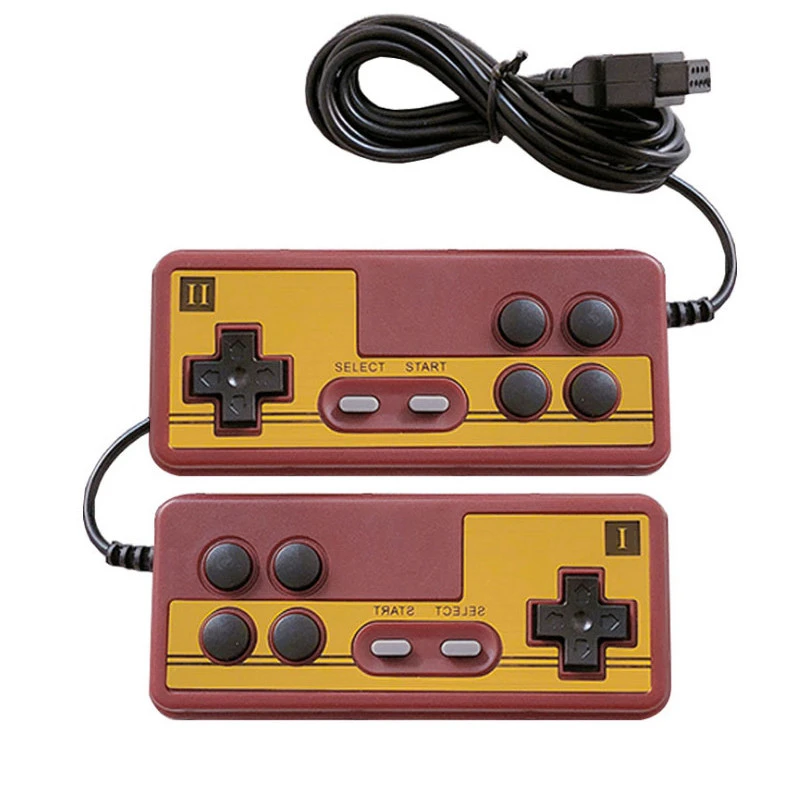 Classic 9 Pin Game Controller For Console Gaming Tv Player Gamepad Joystick  With Continuous Start Function Game Handle Famicom - Gamepads - AliExpress