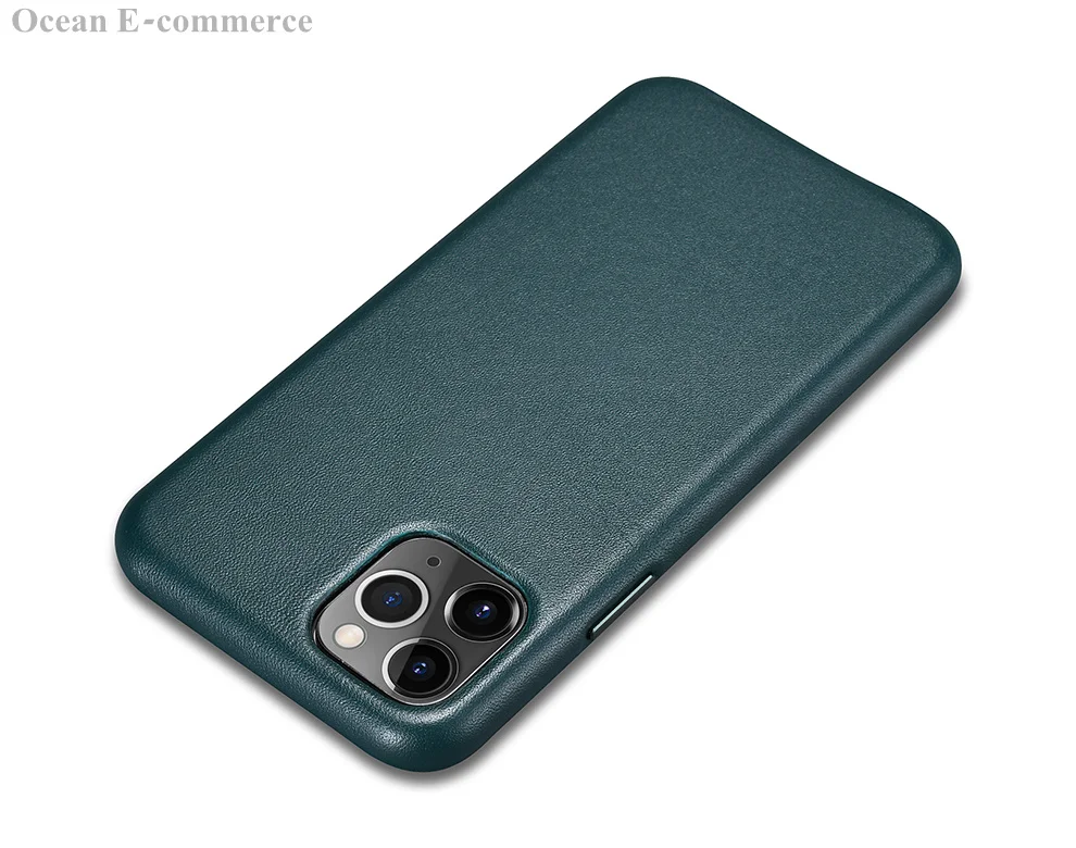 ICARER чехол из натуральной кожи для iPhone 11/Pro/Max, дизайн, металлическая кнопка громкости, чехол для iPhone 11 Pro, чехол