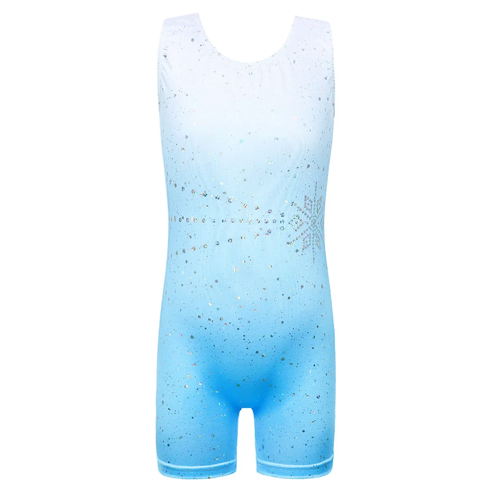 BAOHULU Блестящий гимнастический купальник для девочек без рукавов детский костюм