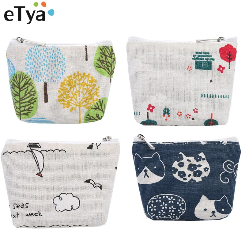 

eTya Korean Cute Women Coin Bags Cotton Small Key Card Money Holder Wallet Purse Pouch For Kids Children Girl